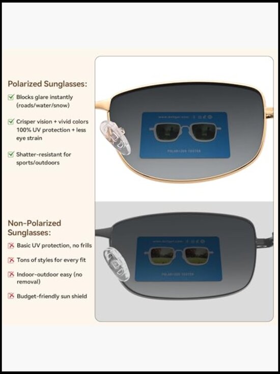 Metal Frame Polarized Sunglasses Retro Rectangle Small Frame UV400 main image 6